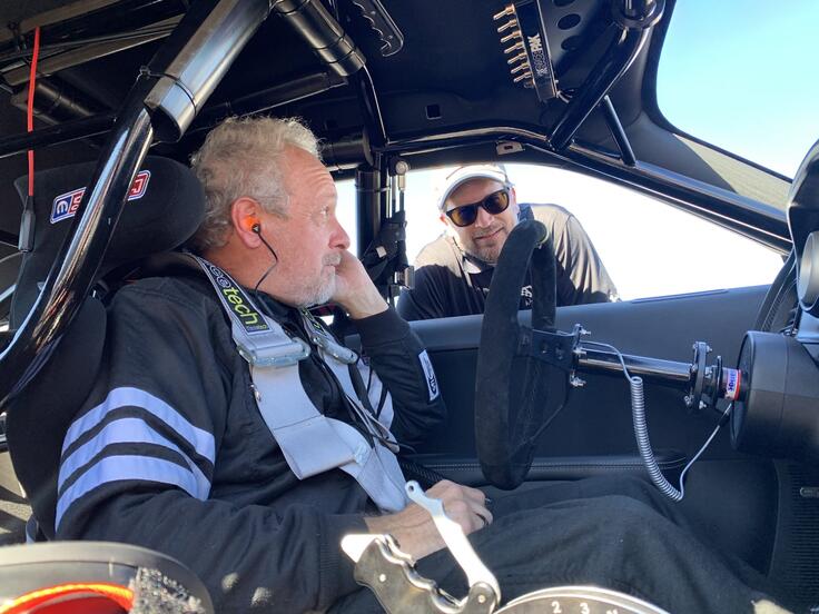 Racetech seats in David H Davies Factory Stock Showdown Drag Pak—photo by David Hakim