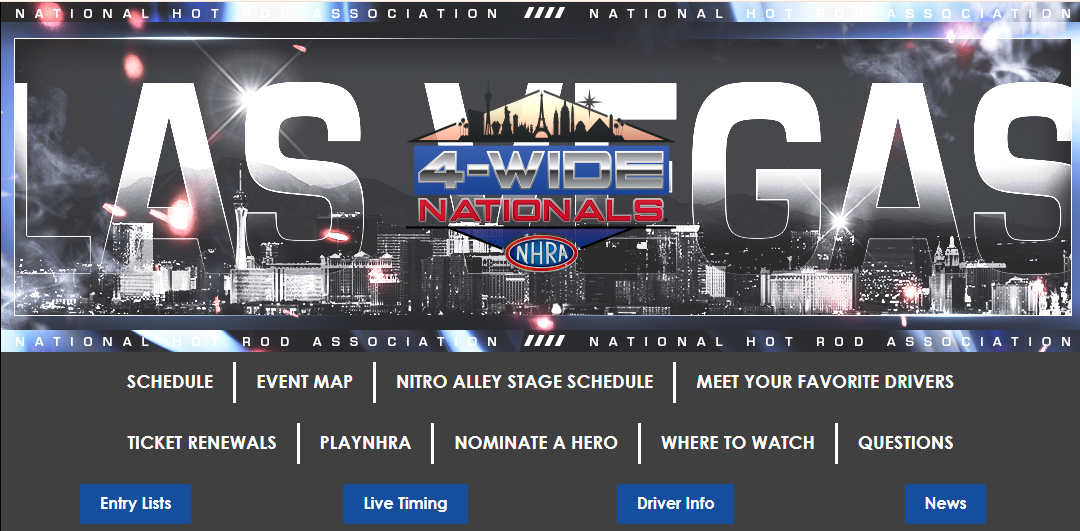 NHRA Las Vegas 4-Wide Nationals 2025 Event Guide