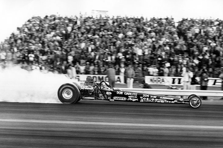 Don Garlits' first rear-engine dragster at 1971 Winternationals