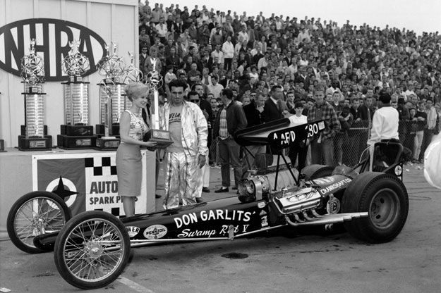 Don Garlits in the 1963 Winternationals winner's circle