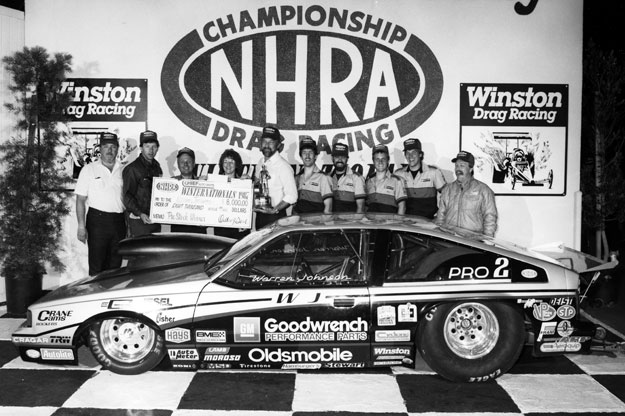 Warren Johnson in the Winternationals winner's circle