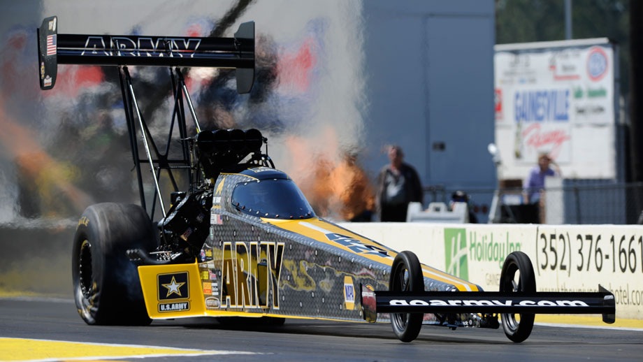 Top Fuel low qualifier Tony Schumacher