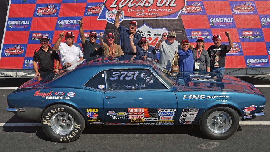 Terry Nagel in Gainesville winner's circle