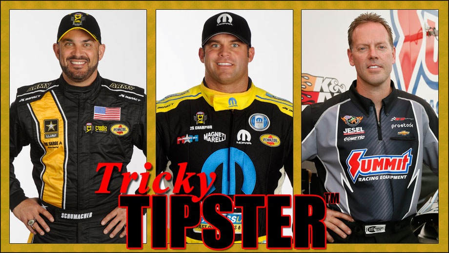 Tony Schumacher, Matt Hagan, and Jason Line