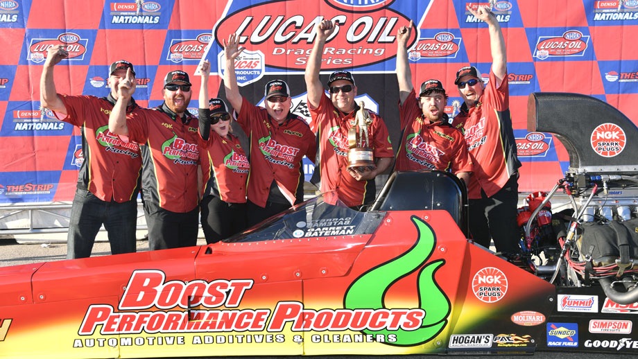 Garrett Bateman in the Las Vegas winner's circle