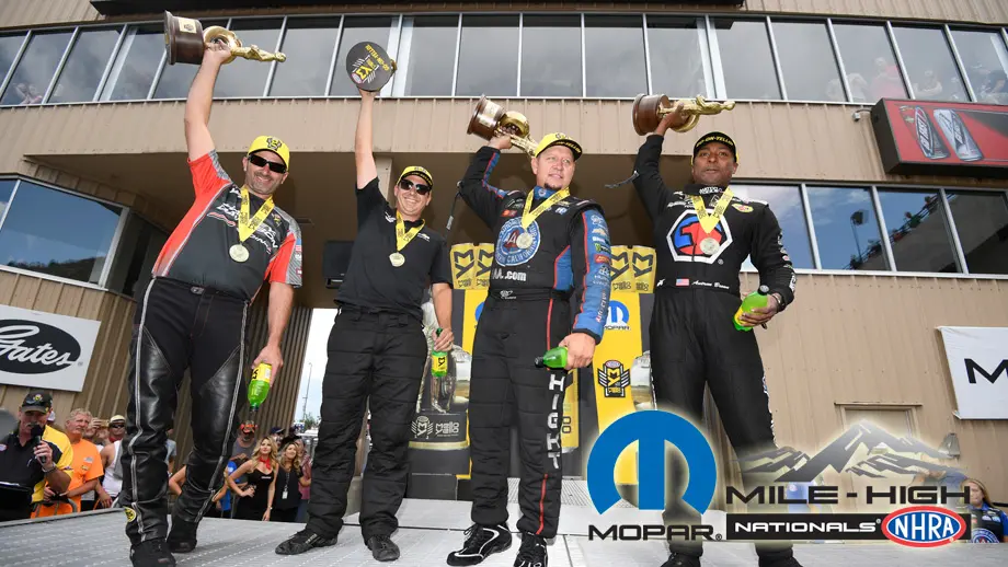Event winners Eddie Krawiec, Drew Skillman, Robert Hight, and Antron Brown