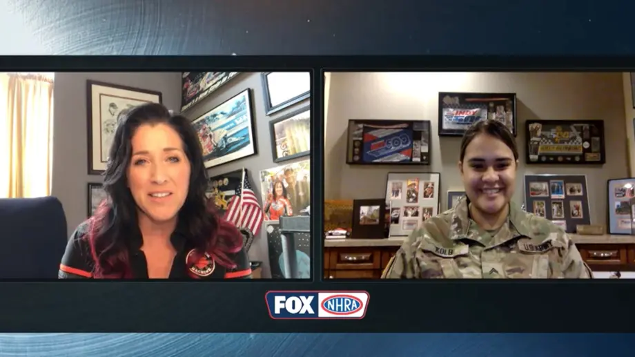 Angelle Sampey and the NHRA Troops to the Track