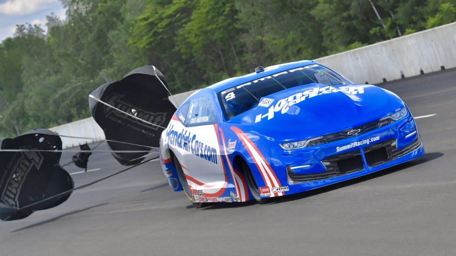 In-car footage of Greg Anderson as he marches toward Pro Stock win 97