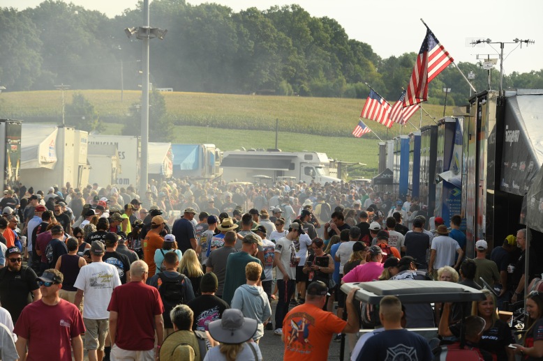 Fans at Maple Grove Raceway