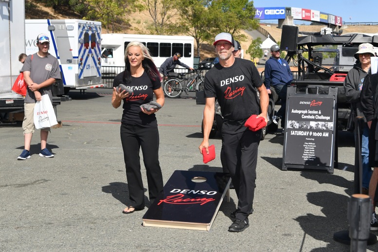 Angie and Matt Smith at the Denso Cornhole Challenge 