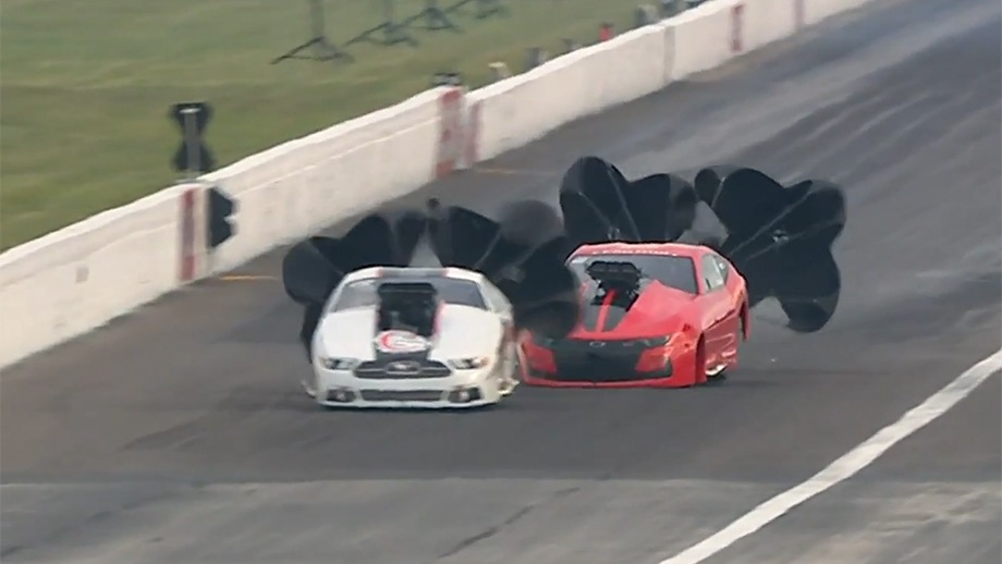 Pro Mod close call at Indy