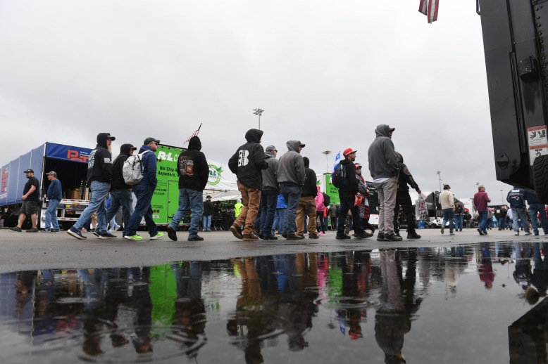 Rain showers changed the course of events on Saturday