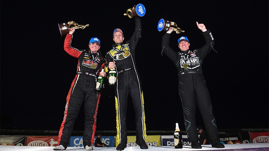 Erica Enders, Bob Tasca III, and Justin Ashley