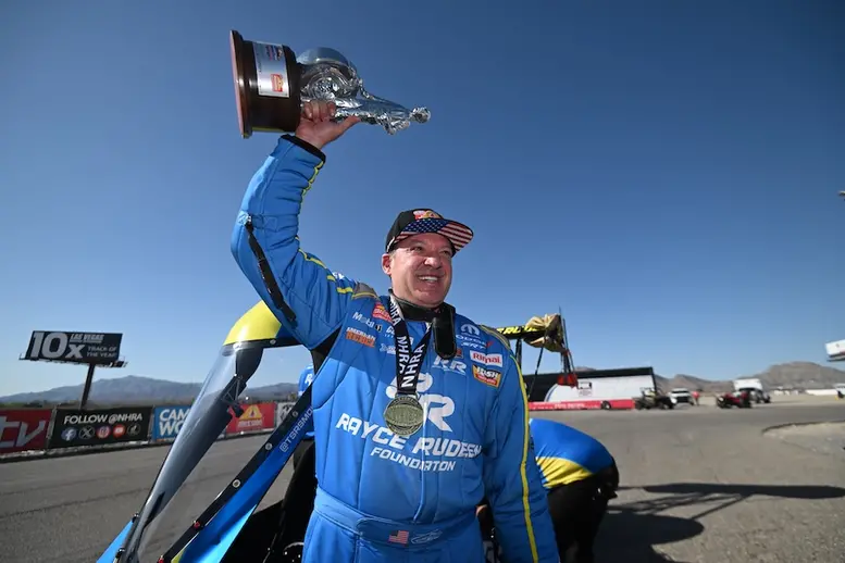 Tony Stewart reflects on emotional first Top Fuel win at NHRA 4-Wide Nationals