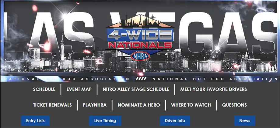 NHRA 4-Wide Nationals event guide