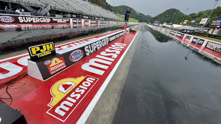 Fast-moving storm sweeps through Bristol Dragway 