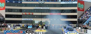 Funny Car burnouts at Route 66 Raceway