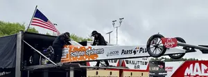 Top Fuel to the lanes at 1 p.m. ET as the track dries at New England Dragway