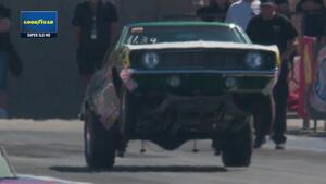 Joe Sorensen&#039;s Super Stock 1969 Camaro wheels-up launch