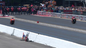 Matt Smith is the No. 1 qualifier in Pro Stock Motorcycle on  at the 2024 NHRA Thunder Valley Nationals