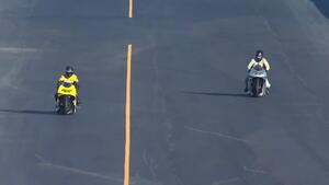 Chase Van Sant is the low qualifier in Pro Stock Motorcycle on Friday of the 2024 Denso NHRA Sonoma Nationals