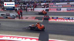 Matt Smith wins Pro Stock Motorcycle at 2025 American Rebel Light NHRA 4-Wide Nationals