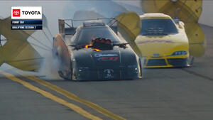 Paul Lee top-=end incident at 4-Wide Nationals