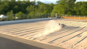 Matt Hagan ends up in the sand trap during qualifying at the 2023 Circle K NHRA Four-Wide Nationals