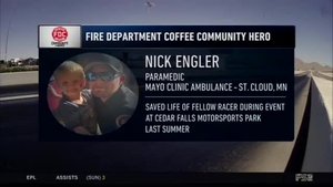 Fire Dept. Coffee—First responder saves racer's life