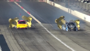 Jordan Vandergriff in the No. 1 qualifier in Funny Car on Friday of the Lucas Oil NHRA Winternationals