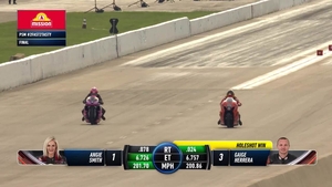 Angie Smith is the No. 1 qualifier in Pro Stock Motorcycle at the 2026 Gerber Collision &amp; Glass Route 66 NHRA Nationals