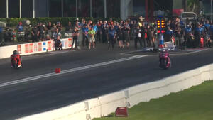 Karen Stoffer is Friday No. 1 qualifier in Pro Stock Motorcycle at 2022 SpringNationals