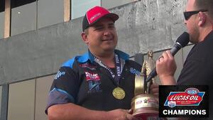 2022 NHRA Arizona Nationals Stock Eliminator Winner Leo Glasbrenner