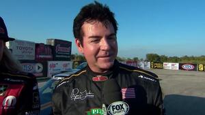 Papa John Wins Charity Race over Leah Pritchett at AAA Texas NHRA FallNationals
