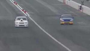 Auto Club NHRA Finals Super Stock winner Robert Cruzen