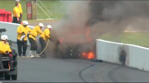 Big fire for Pro Mod driver Dan Stevenson in Gainesville