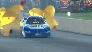 Ron Capps  is the No. 1 qualifier in Funny Car Friday at the Summit Racing Equipment NHRA Nationals