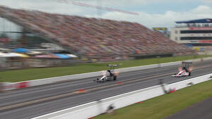 Justin Ashley is the No. 1 qualifier in Top Fuel Saturday of the 2022 Dodge Power Brokers NHRA U.S. Nationals