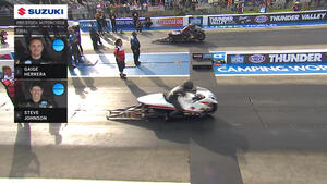 Steve Johnson wins Pro Stock Motorcycle at 2023 NHRA Thunder Valley Nationals