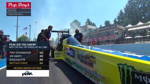 Brittany Force&#039;s top-speeds of the meet records