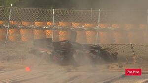 Matt Hagan&#039;s Funny Car went into the catch net at Charlotte
